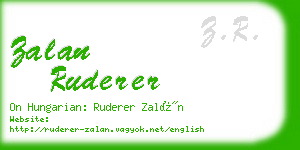 zalan ruderer business card